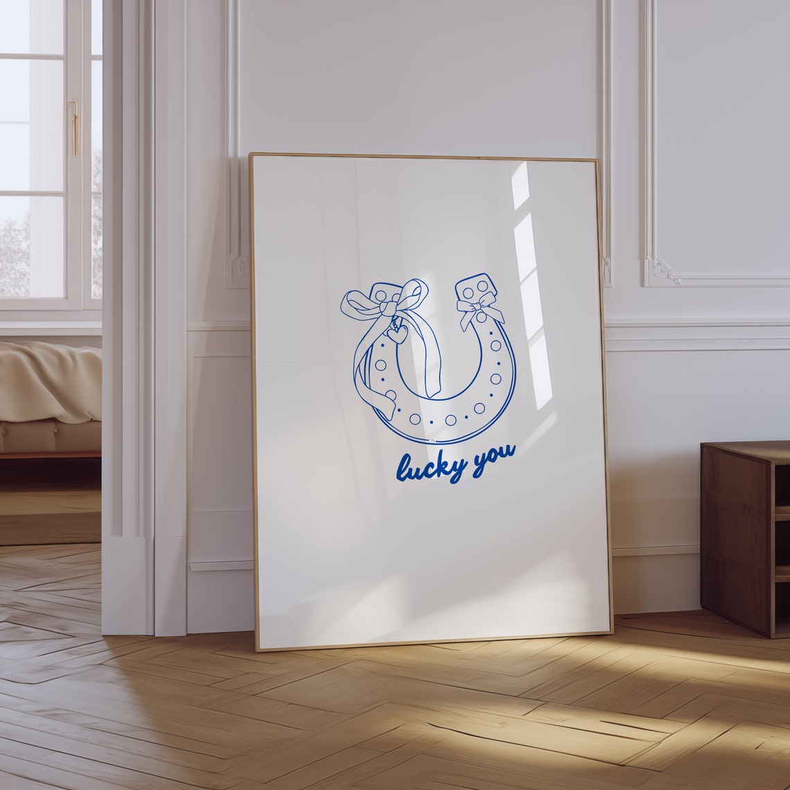 Lucky You Print Trendy Cowgirl Poster College Apartment Aesthetic Poster Lucky Me Poster Horseshoe Print Coquette Western Wall Art