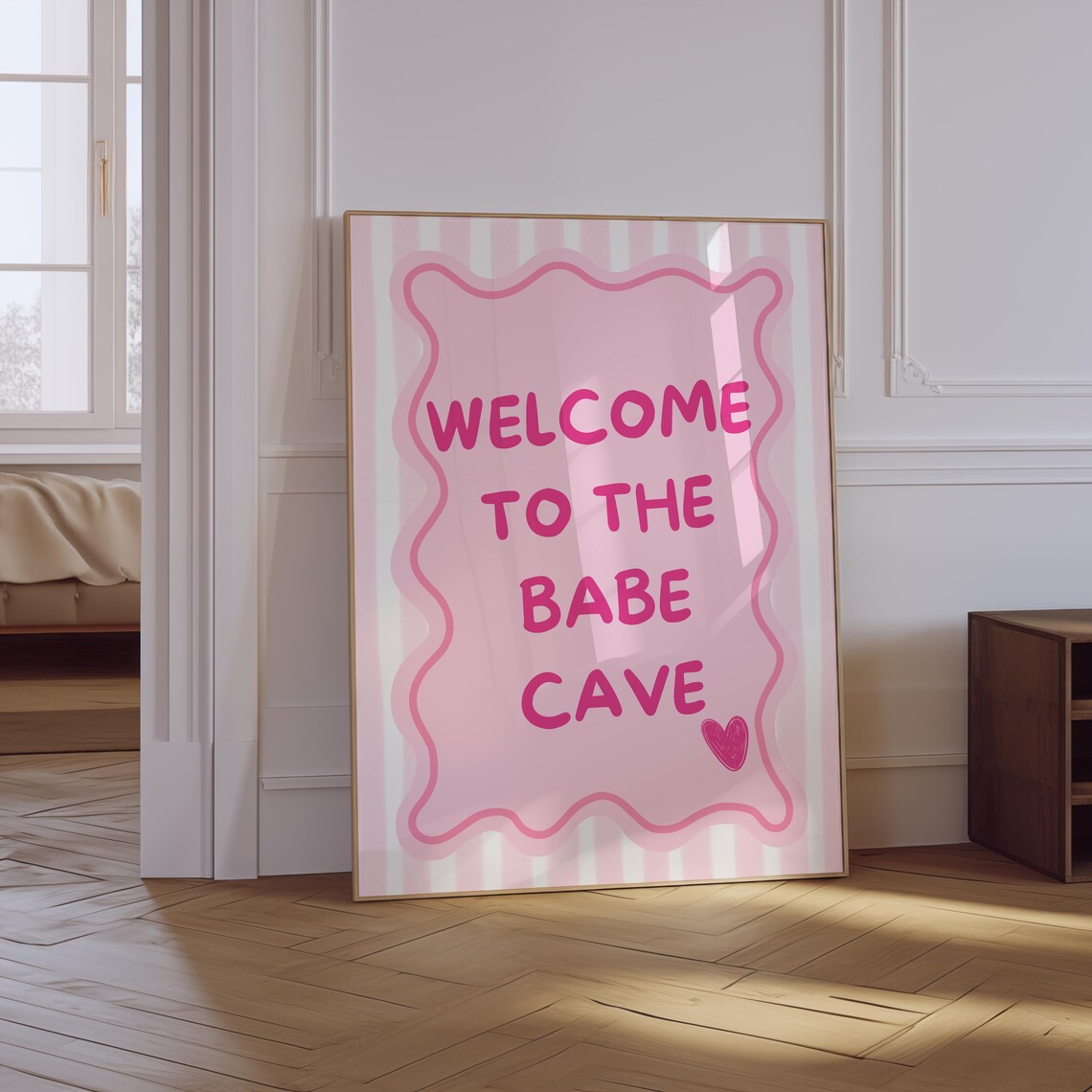 Welcome To The Babe Cave Preppy Dorm Art Print - Image 3