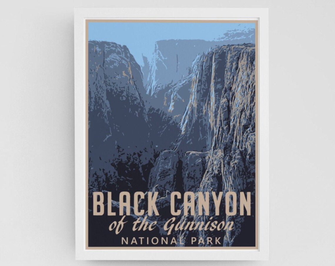 Black Canyon Of The Gunnison National Park Deep Gorge Scenic Poster