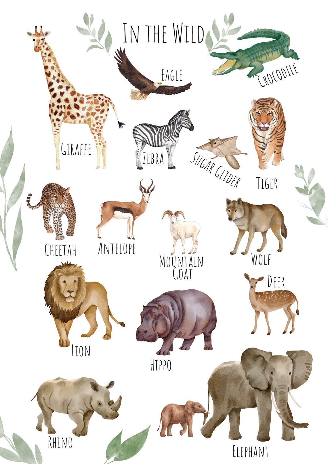 In The Wild Animal Poster, Unique Wildlife Art Print - Image 6