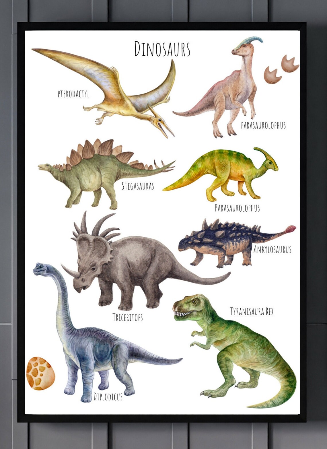 Dinosaurs Poster, Unique Dinosaur Selection - Image 3