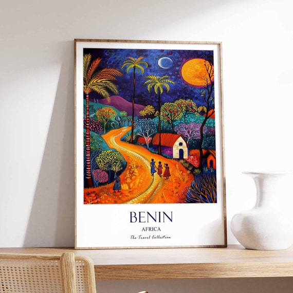 Benin Poster West Africa Travel Beach Culture Print African