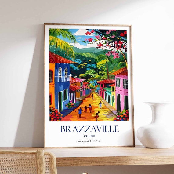 Brazzaville Poster Congo Africa Travel Culture African Print