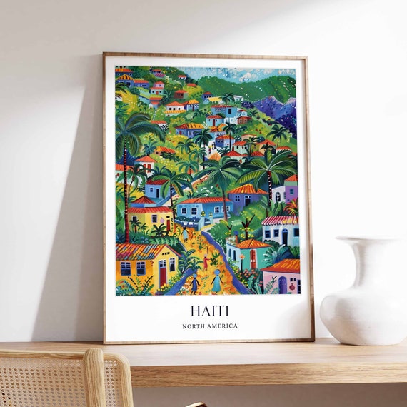Haiti Poster Decor Caribbean Wall Art Haitian Culture Islands Island Travel Prints