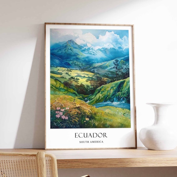 Ecuador Poster Home Decor Wall Art South Travel Galpagos Islands Artwork Gift