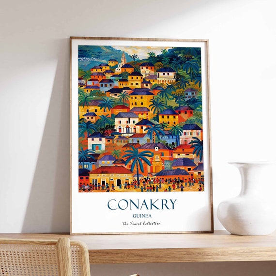 Conakry Poster Guinea West Africa African Travel Print Wall Art