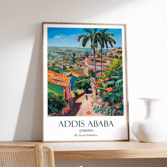 Addis Ababa Poster Ethiopia Africa African Wall Art Print