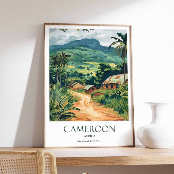 Cameroon Poster Africa Travel Rainforest Wildlife African Adventure Cultural Print
