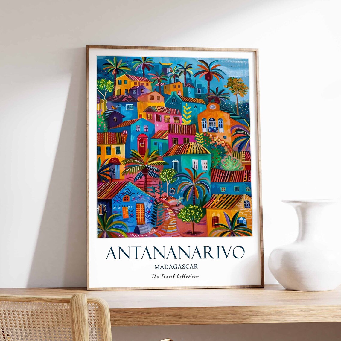 Antananarivo Travel Poster, Madagascar Cultural Art