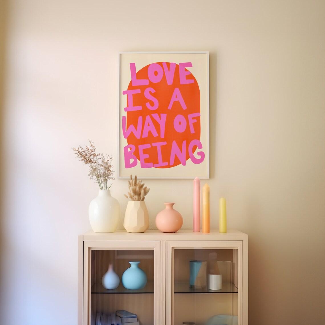 Scandi Colorful Love Is A Way Of Being Poster - Image 5