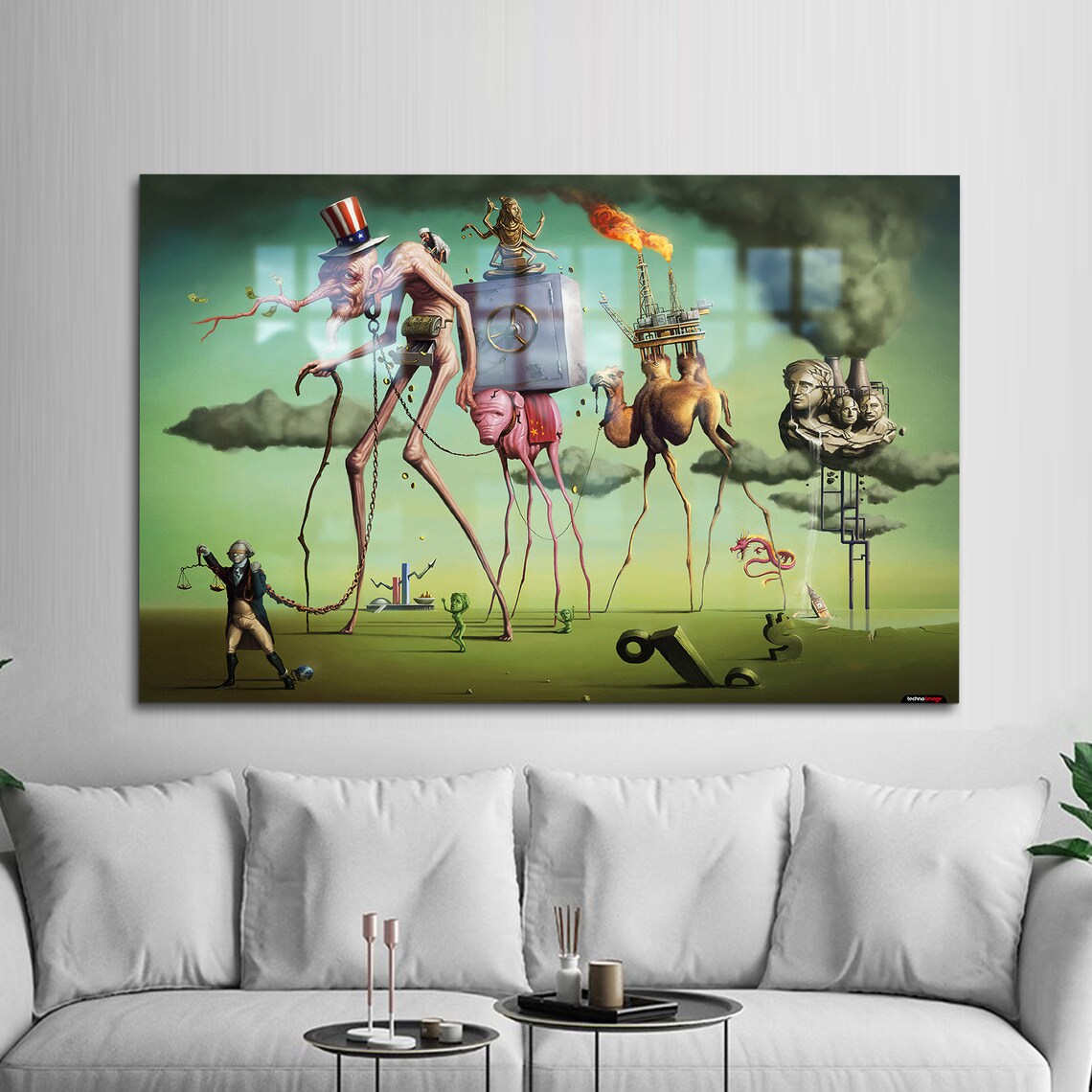Salvador Dali World Economy Art Print, Modern