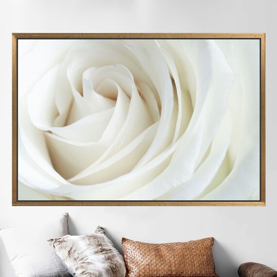 Botanical Wall Decor White Rose Modern 3d Canvas Wedding Art Christmas Gifts Home Decoration