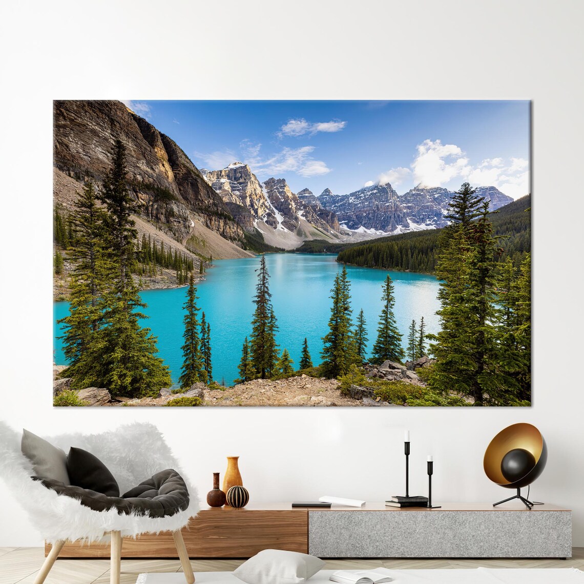 Moraine Lake Canada Landscape Art Print, Banff
