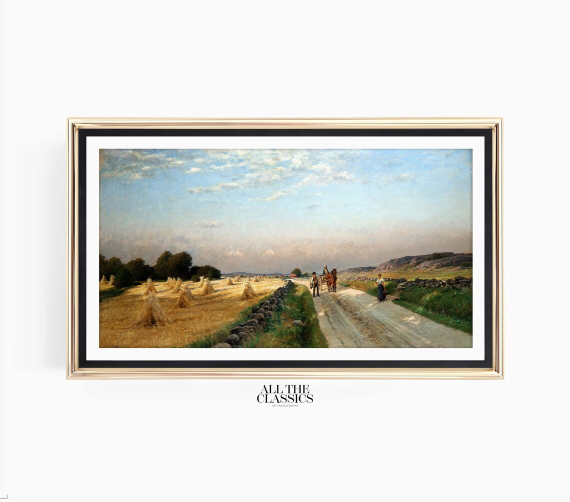 Berndt Lindholm Autumn Landscape From Hisingen Harvest Field Poster - Image 3