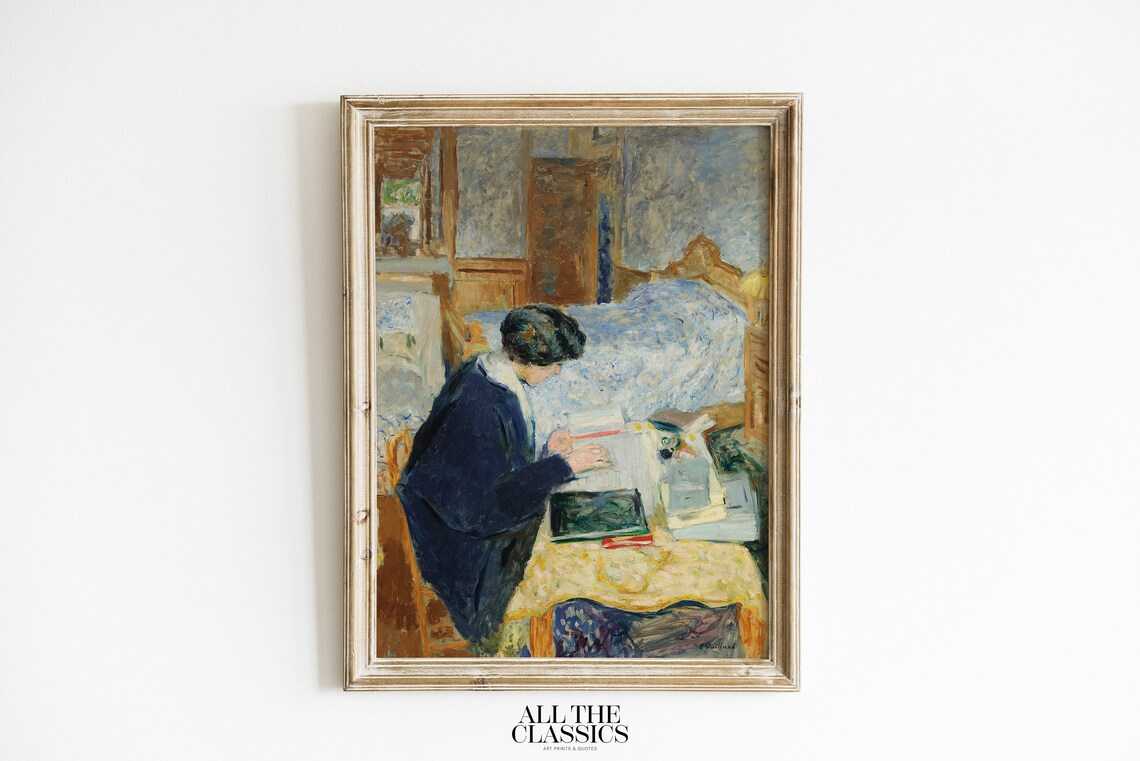 Lucy Hessel Reading, Vintage Post-Impressionist Portrait