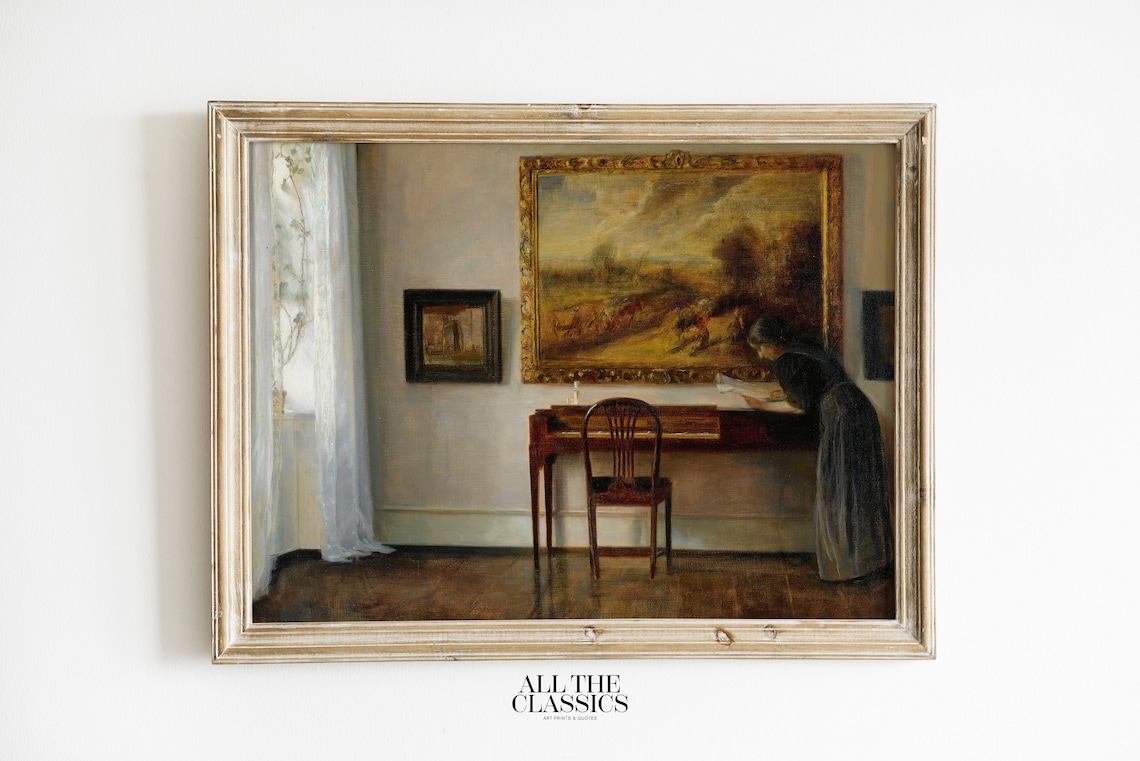 Vintage Victorian Domestic Interior Art Print