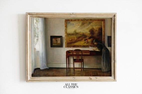 Vintage Victorian Domestic Interior Art Print