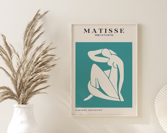 Matisse Inspired Art Colorful Green Cut Outs Matisse Inspired Prints Henri Matisse A5 A4 A3 A2 Gallery Wall Home Decor Cut Outs