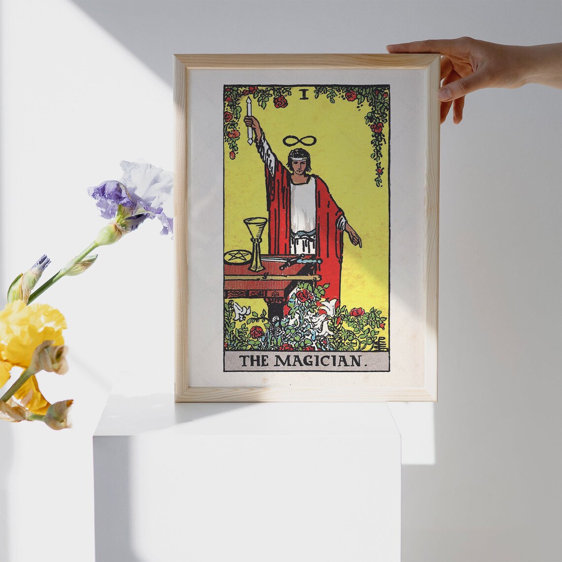 The Magician Tarot Card Rider Waite Smith 1909 Vintage Occult Art Print - Image 2