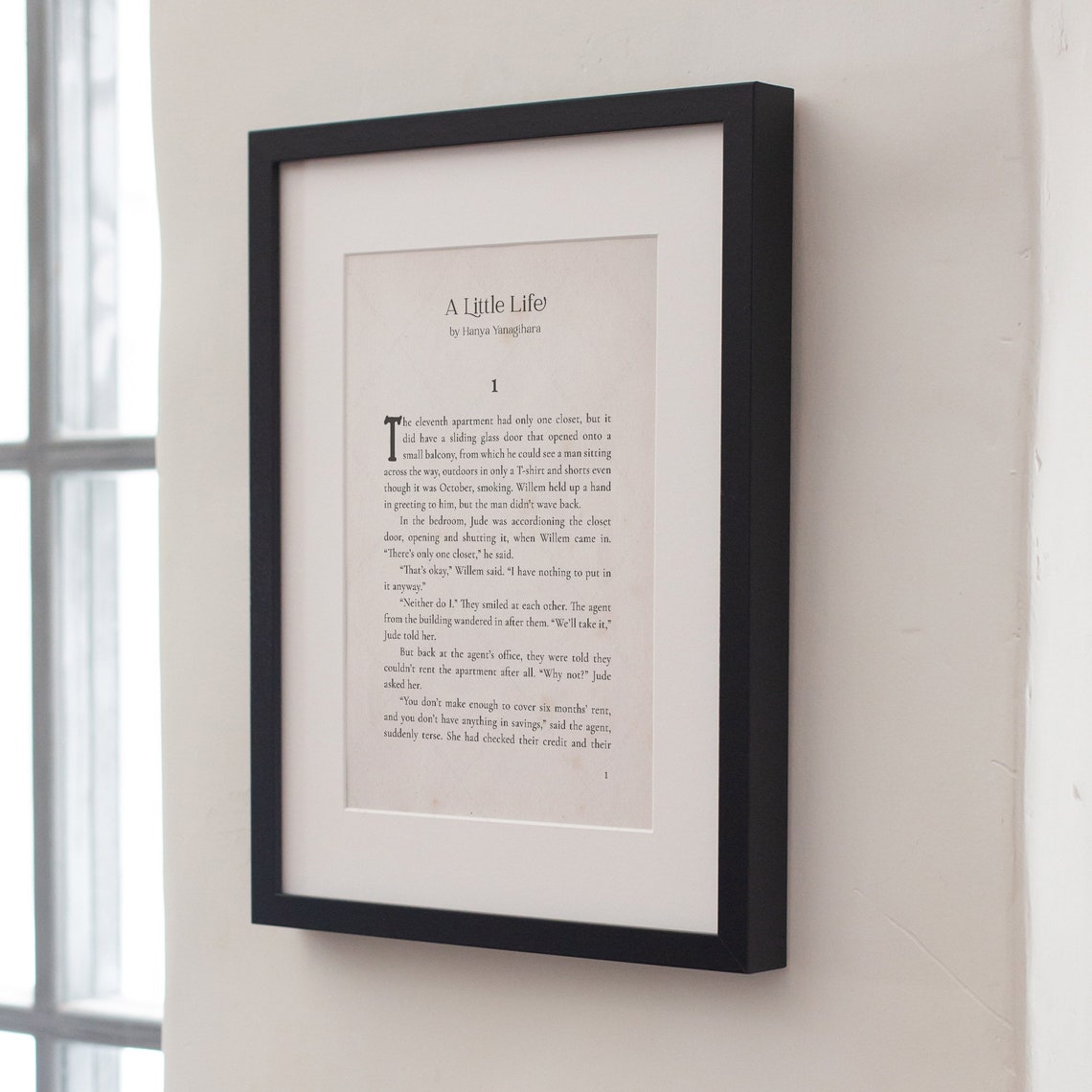 Hanya Yanagihara A Little Life First Page Chapter One Art Poster - Image 4