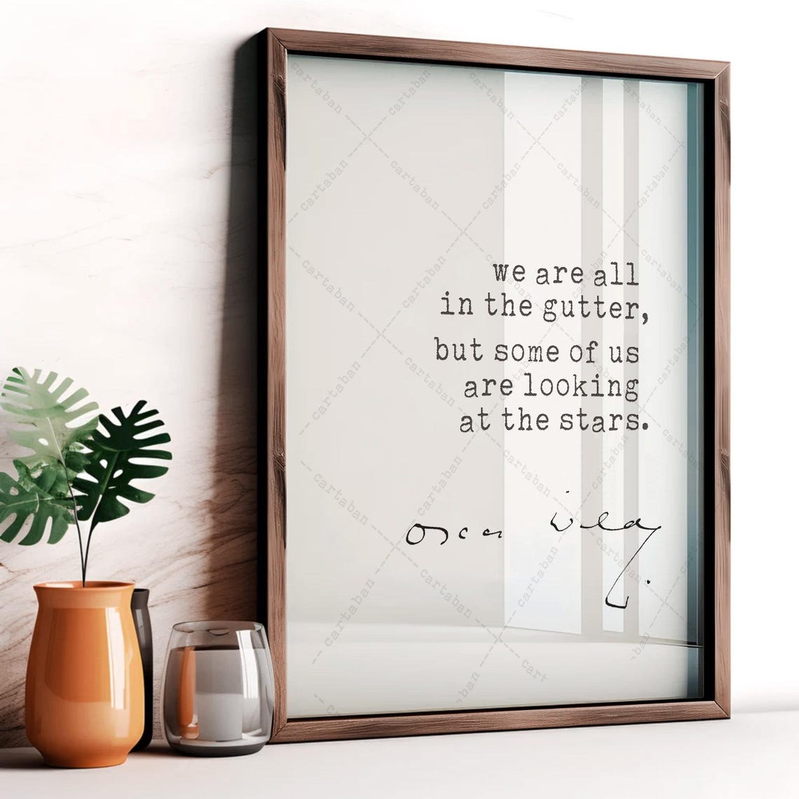 Oscar Wilde We Are All In The Gutter Looking At The Stars Quote Poster - Image 4