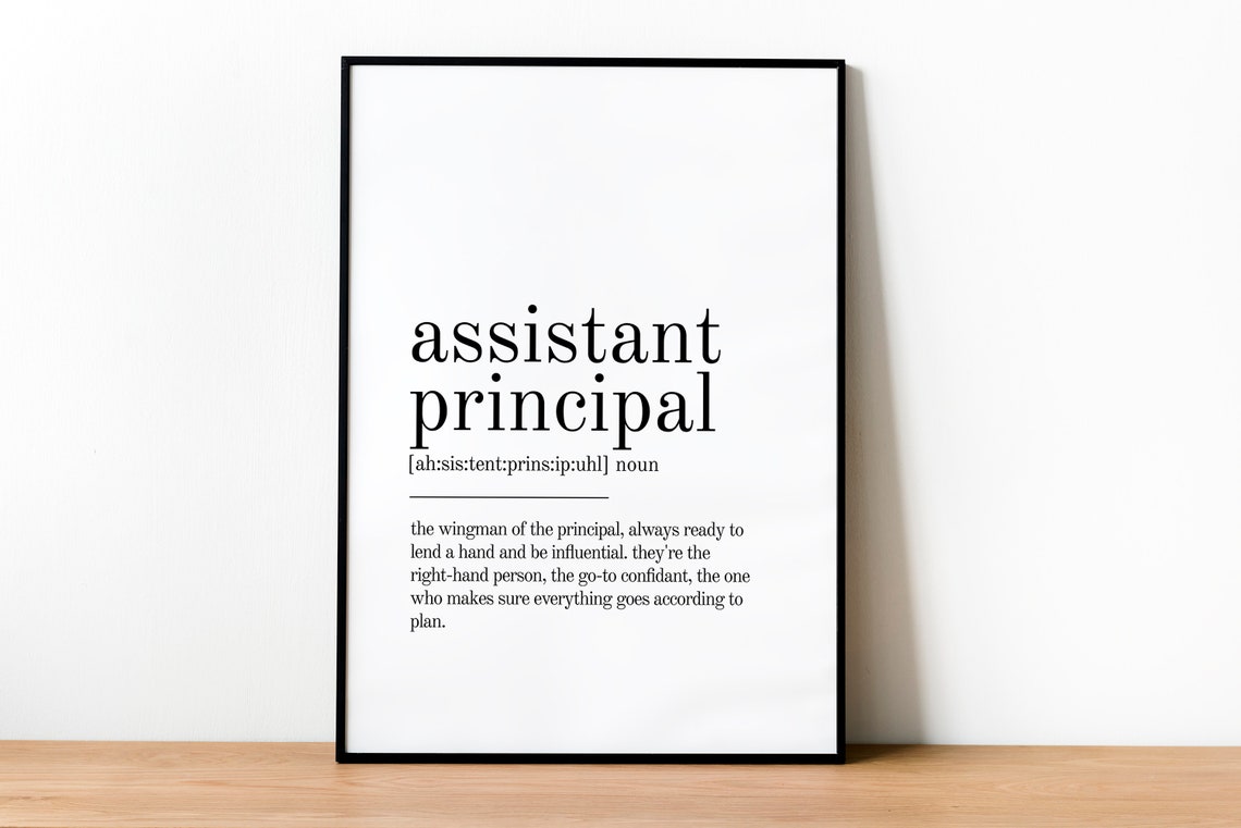 Assistant Principal Definition Typography Appreciation Poster - Image 2