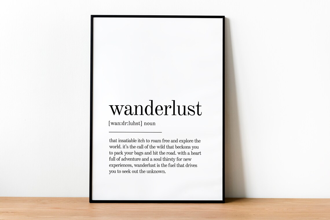 Wanderlust Definition Minimalist Art Print - Image 2