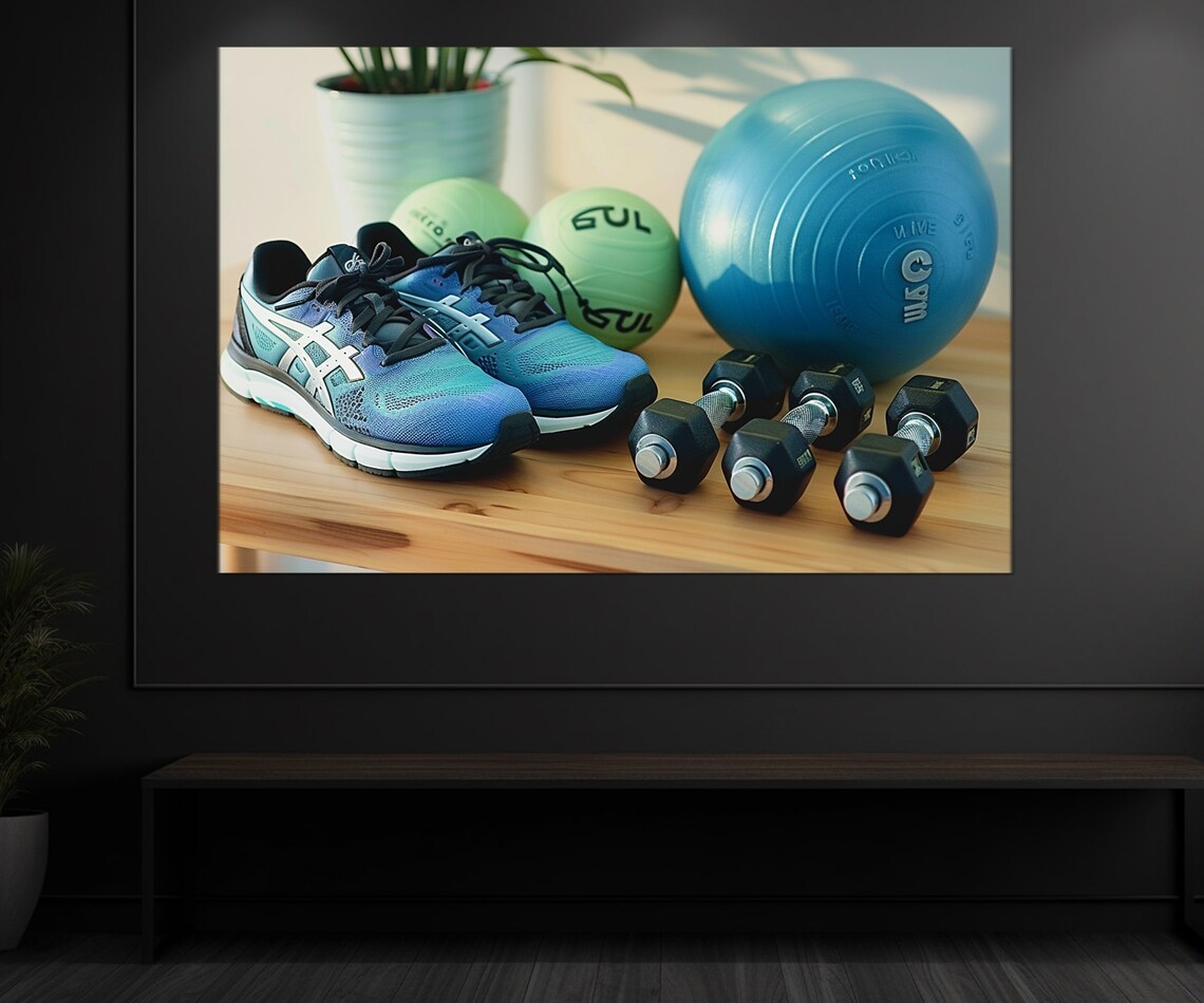 Fitness Motivation Sporty Girl Art Print, Gym Decor - Image 2