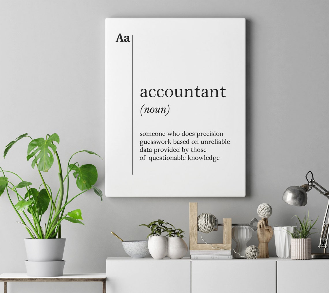 Funny Accountant Definition Poster Dictionary Style Humor Office Gift - Image 3