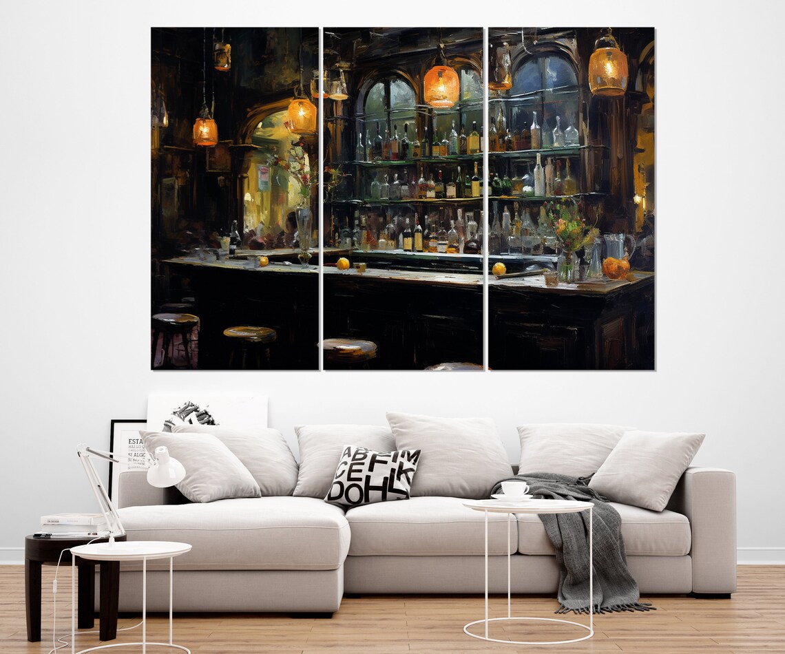 Retro Bar Painting, Vintage Pub Wall Art Print - Image 4