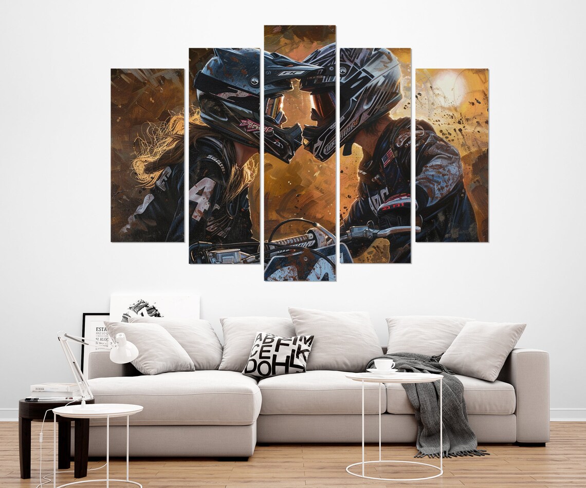 Motocross Love Art Print, Dirt Bike Wall Art - Image 3