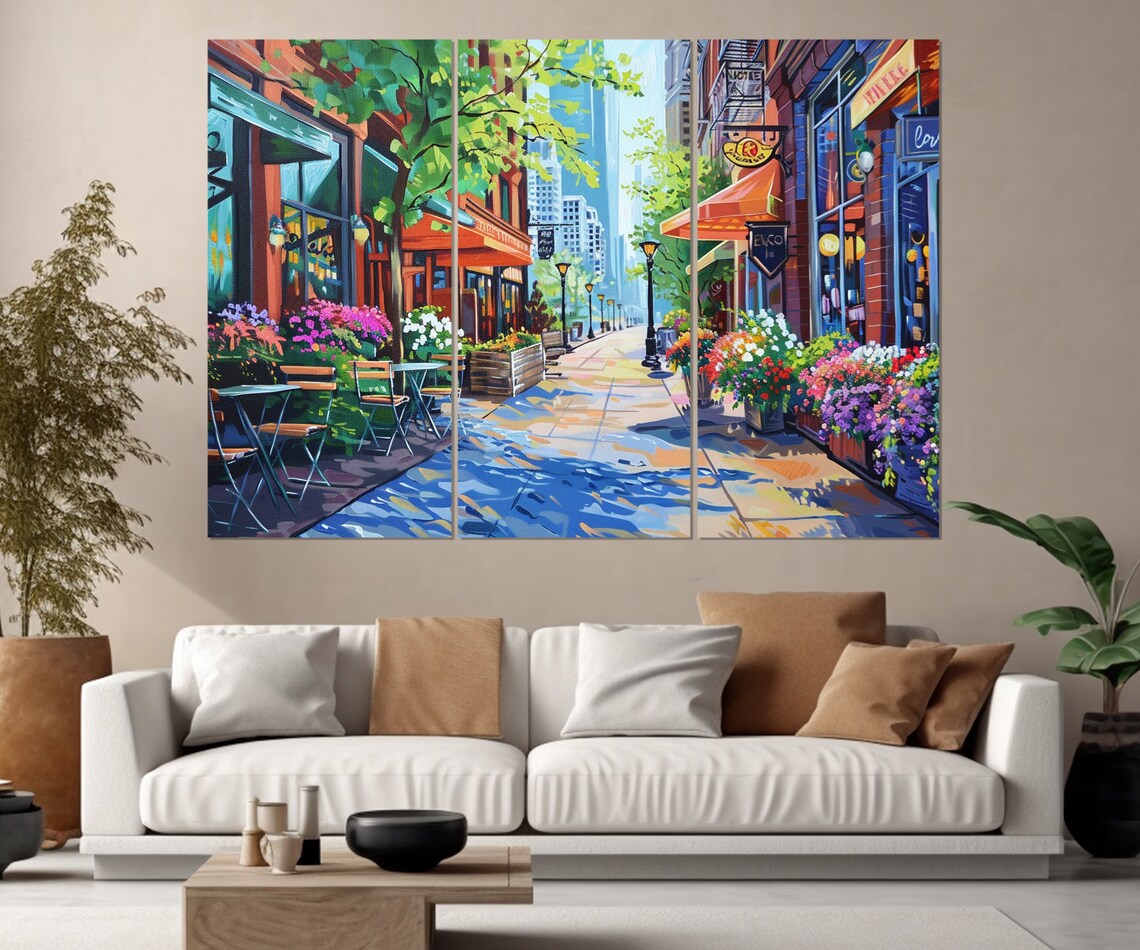 Scenic Chicago Downtown Abstract Streets Art Print - Image 4