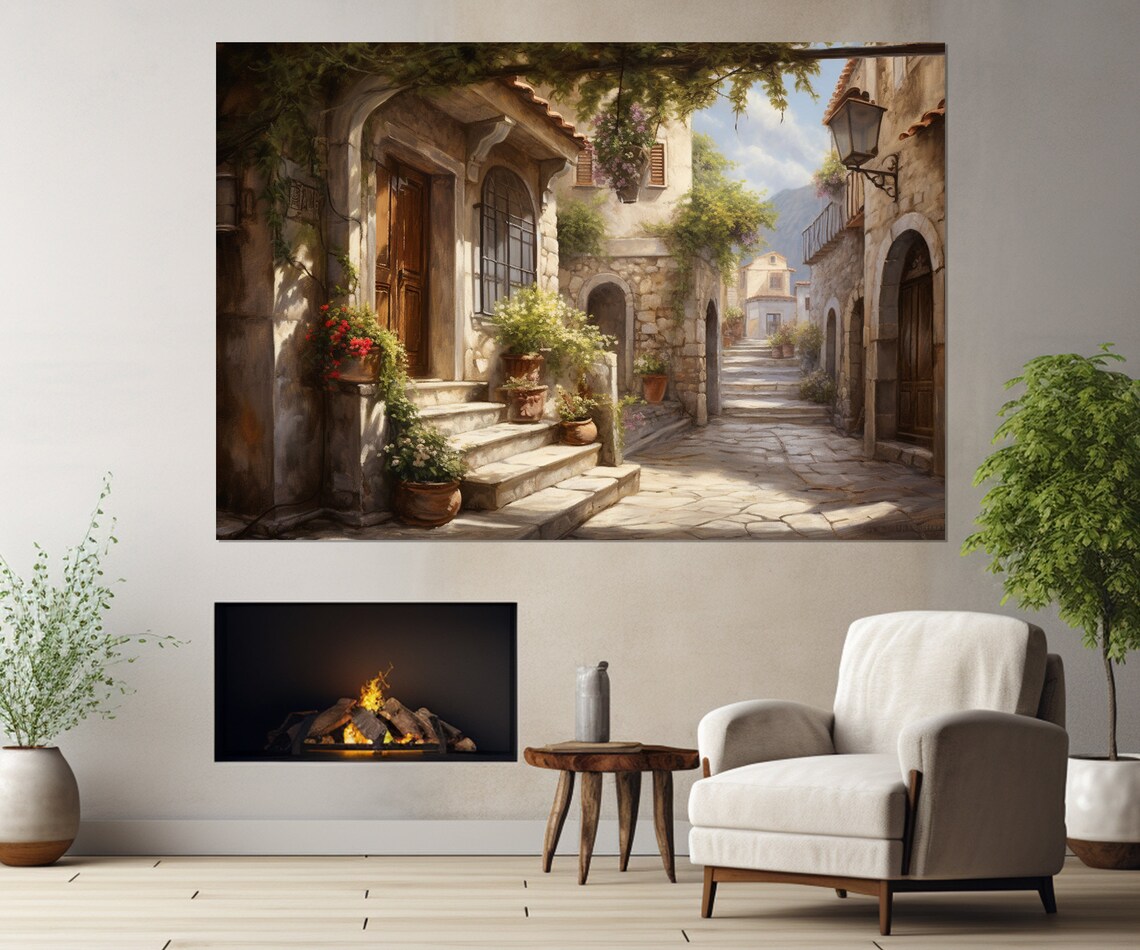 Italian Village Wall Art, Italy Travel Art Print - Image 3