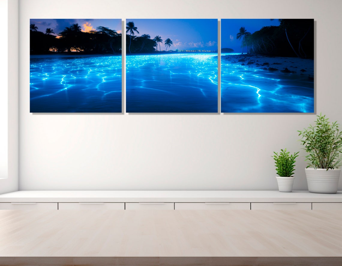Scenic Vaadhoo Island Maldives Panorama Vaadhoo Print Vaadhoo Painting Vaadhoo Wall Art Framed And Ready To Hang - Image 4
