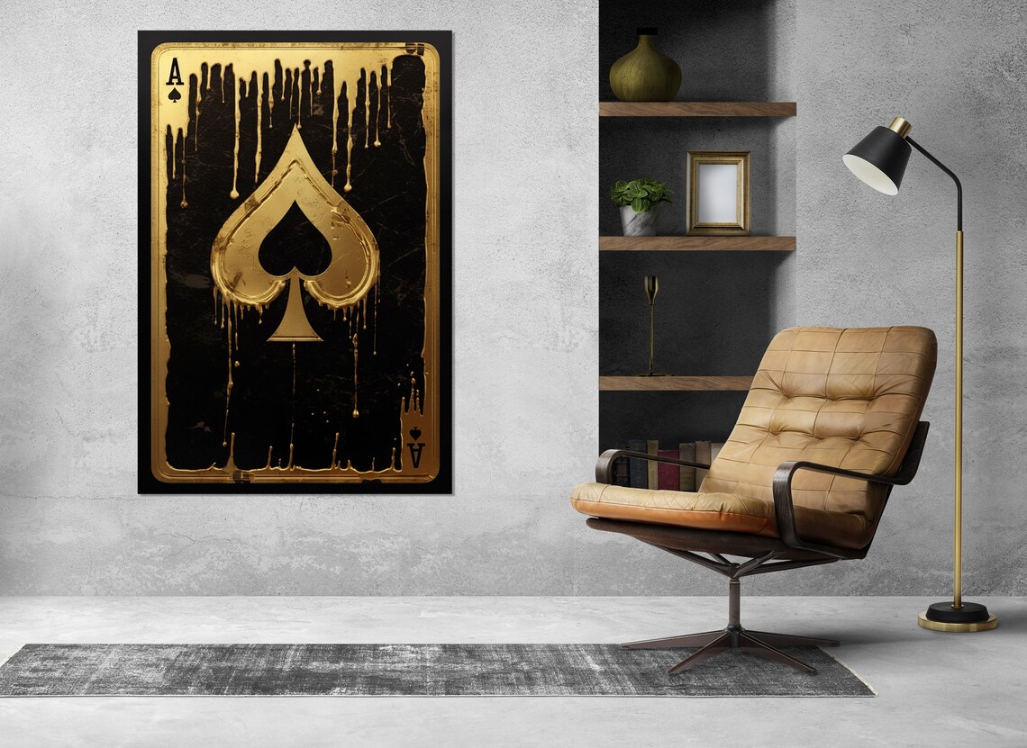 Ace Of Spades Poker Art Print, Card Player Gift - Image 4