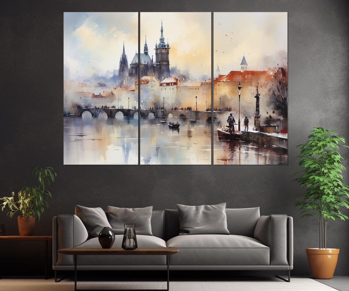 Prague Retro Style Travel Poster, Czech Wall Art - Image 4