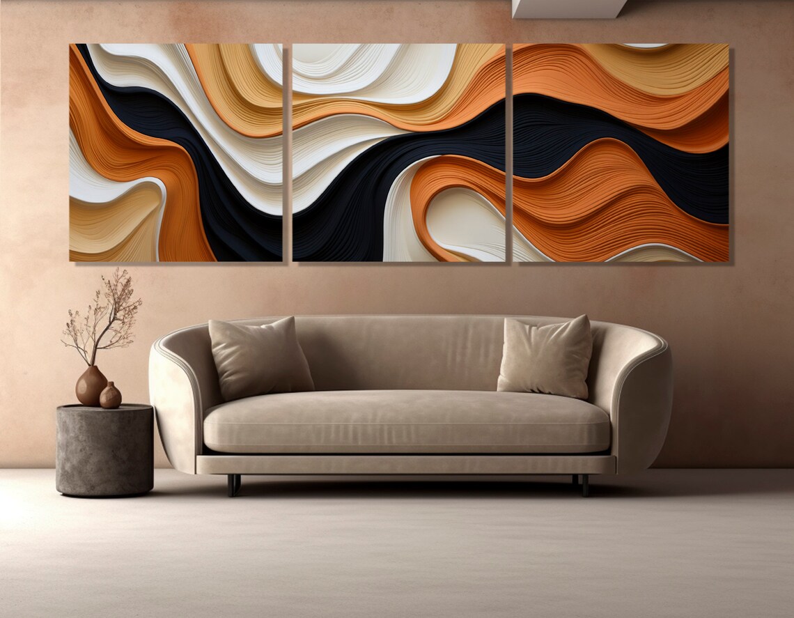 Gentle Tones Abstract Painting Art Print, Contemporary Decor