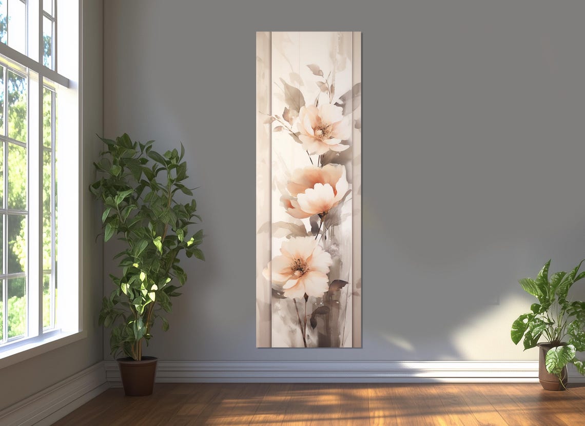 Soft Blush Peonies Watercolor Trio Neutral Floral Minimal Art Poster - Image 4