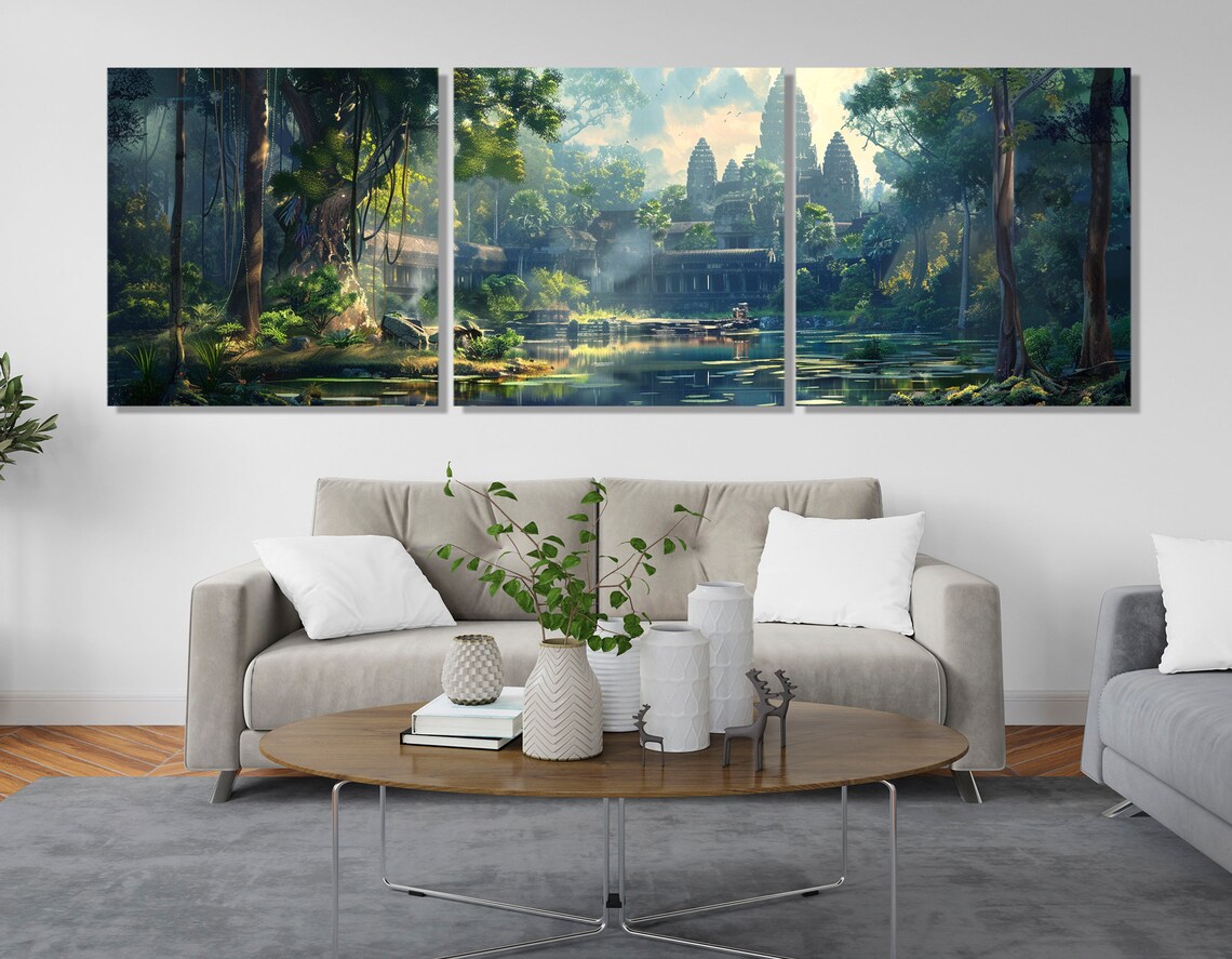 Angkor Wat Abstract Art Print, Cambodia Temple - Image 3