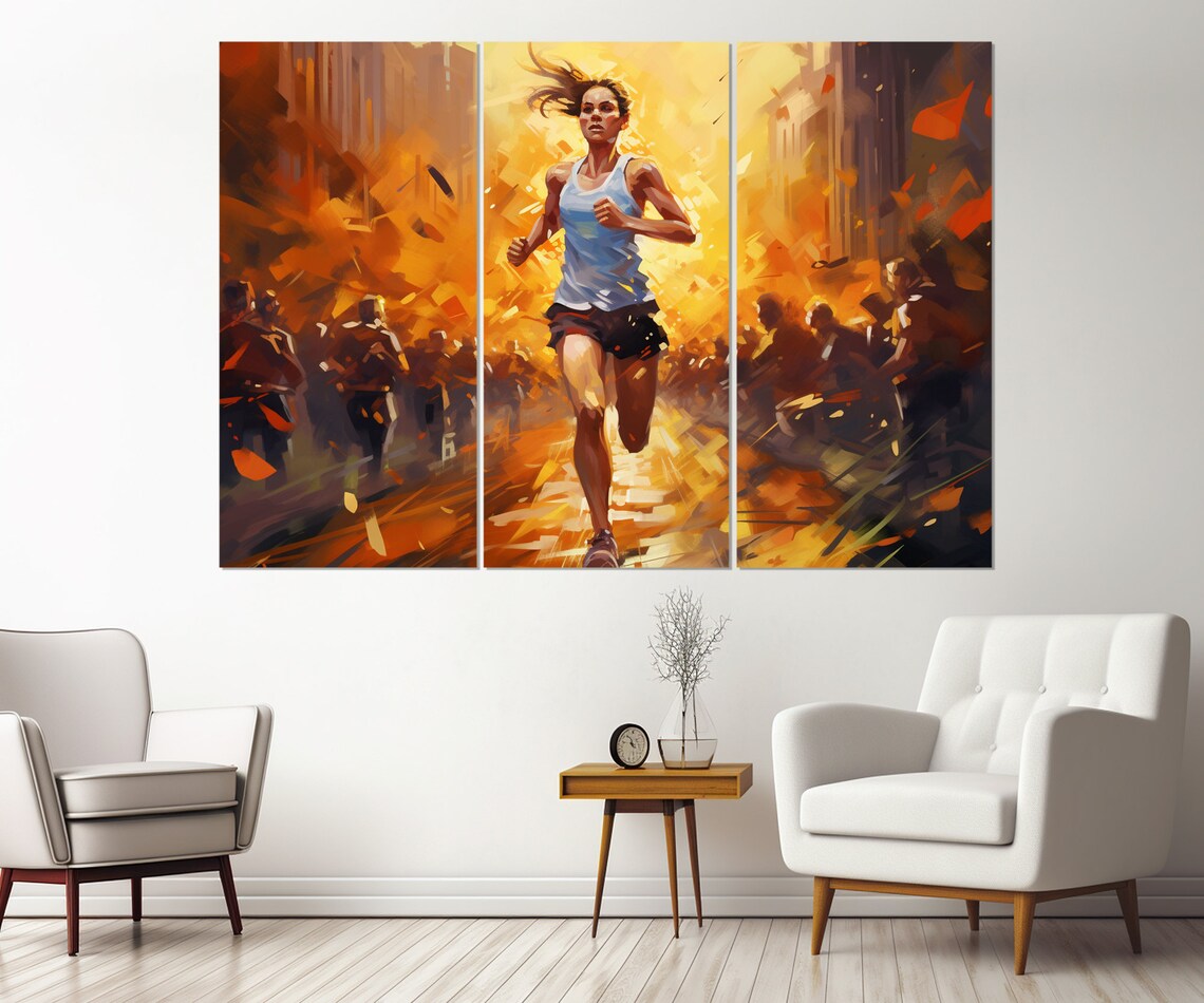 Running Abstract Wall Art Print, Motivation Poster - Image 4