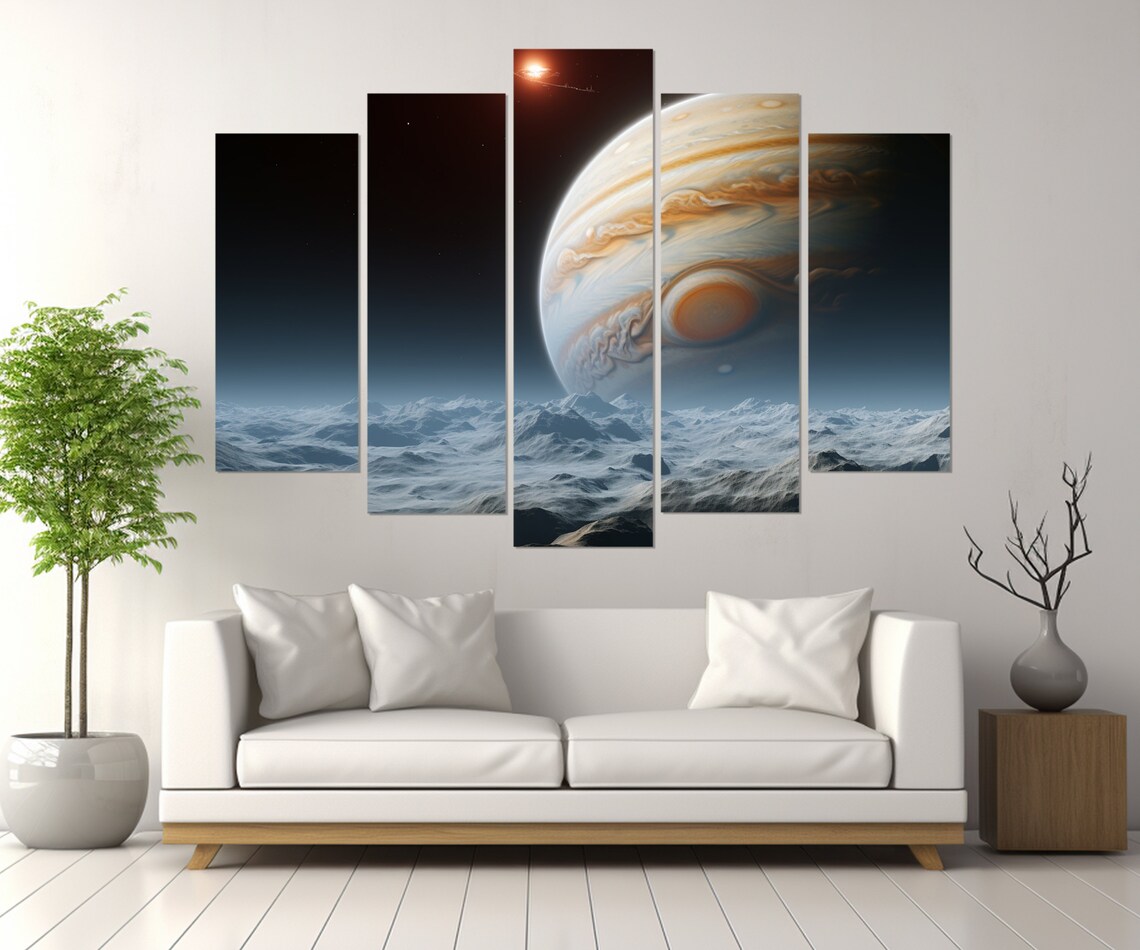 Abstract Jupiter Painting, Celestial Space Art - Image 3