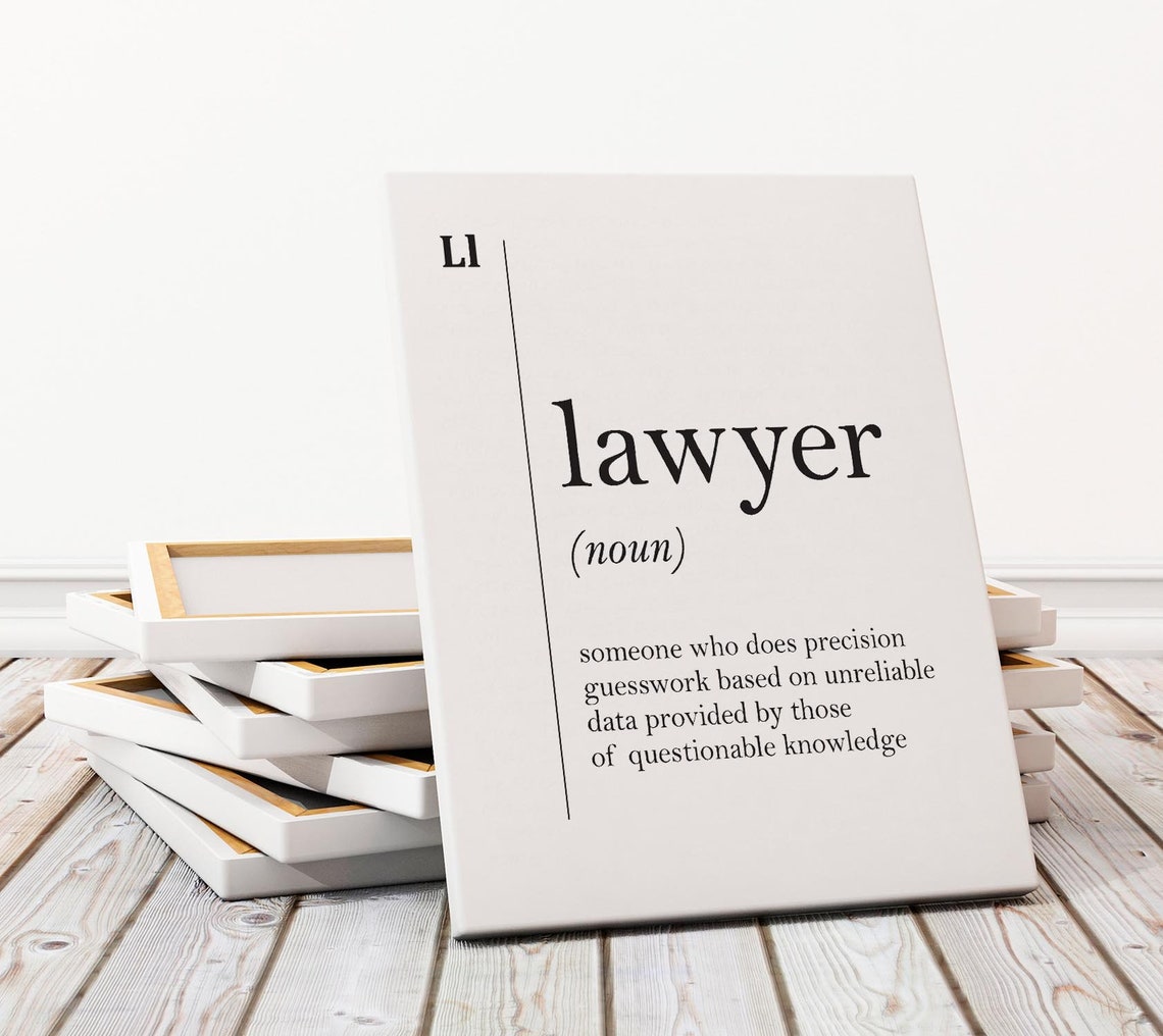 Lawyer Art Lawyer Definition Lawyer Gift Funny Attorney Gift Lawyer Poster Lawyer Office Decor Lawyer Wall Art Lawyer Graduation Gift - Image 3