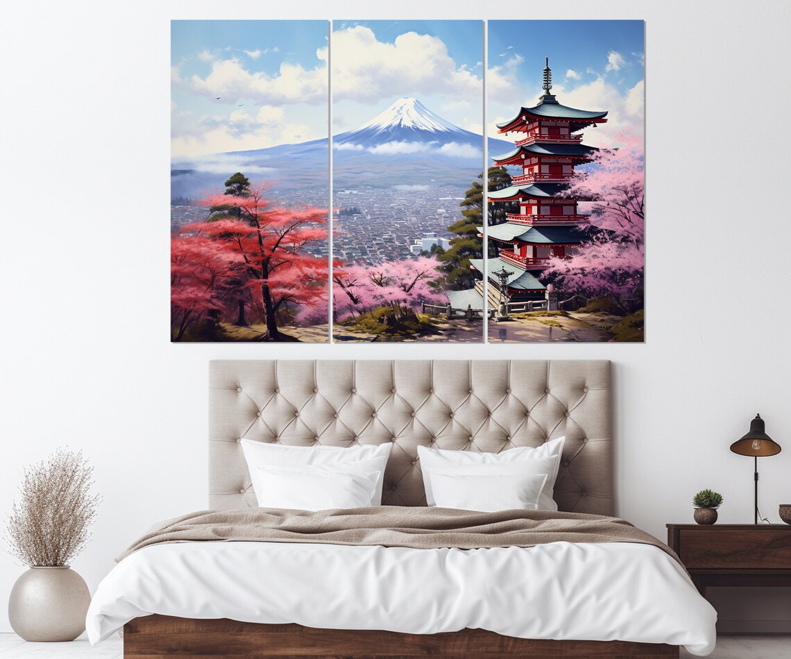 Chureito Pagoda in Fujiyoshida, Abstract Art Print - Image 4