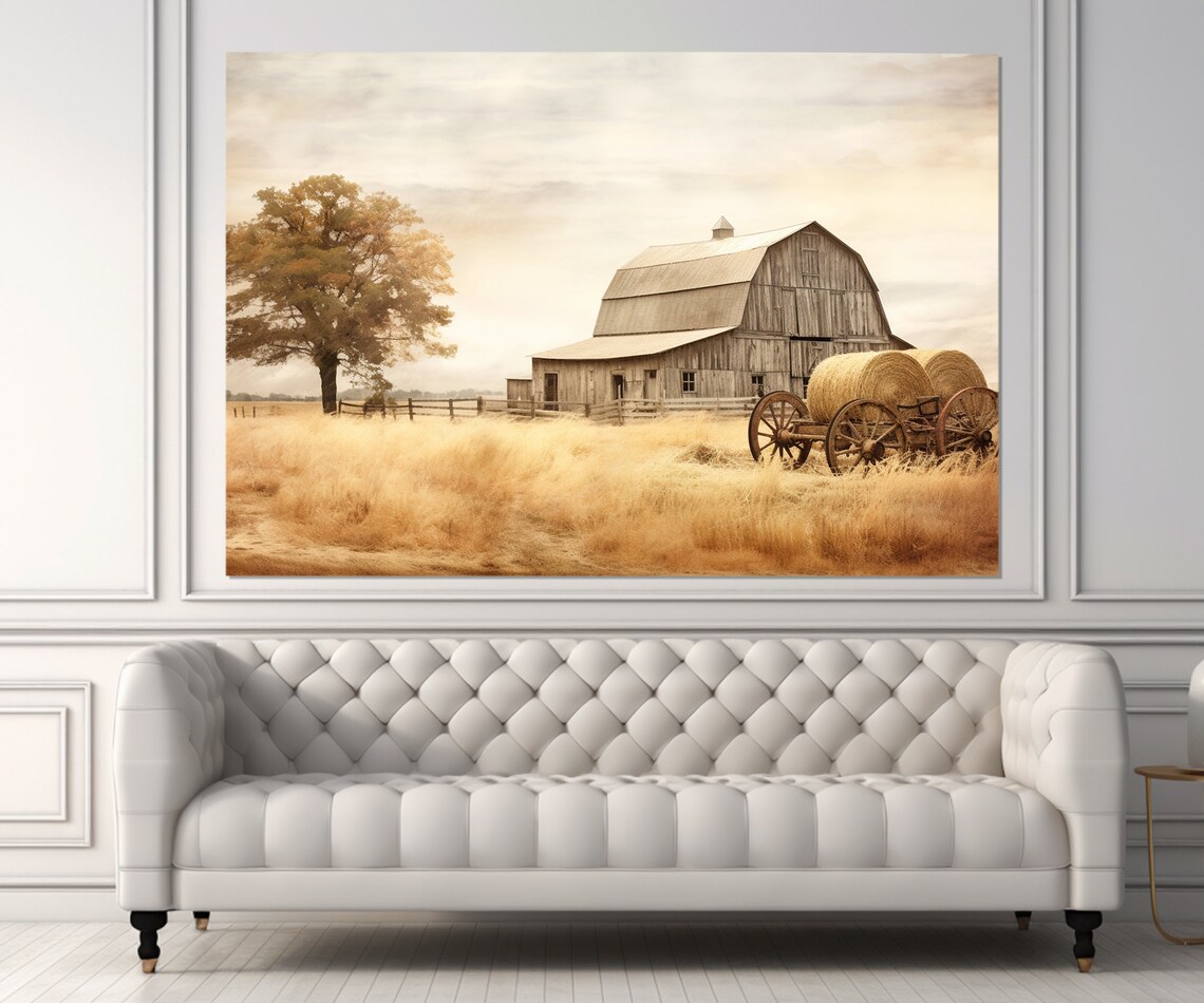 Rustic Barn Farmhouse Wall Art Print, Farmer Gift - Image 3