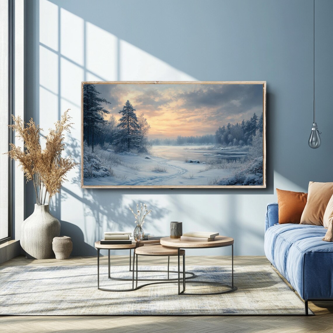 Winter Wonderland Landscape Art Print, Holiday Decor - Image 2