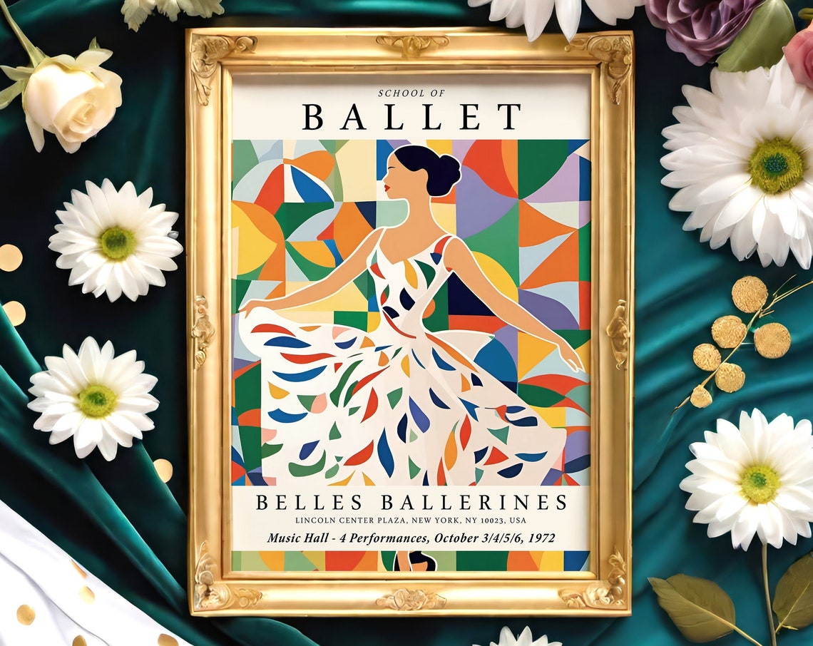 Belles Ballerines 1972 School of Ballet Lincoln Center NYC Poster