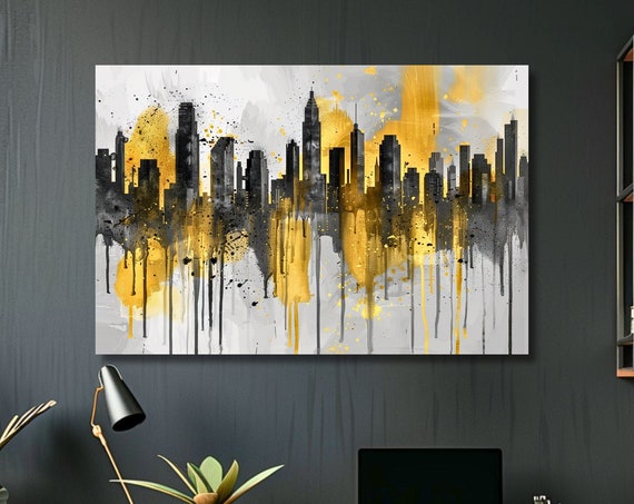 Abstract Cityscape Art Print, Modern Cityscape