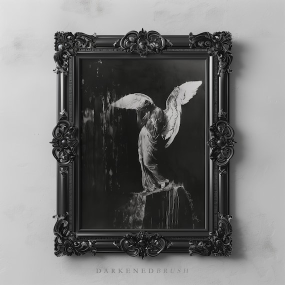 Greek Mythology Statue Sculpture, Dark Academia Print