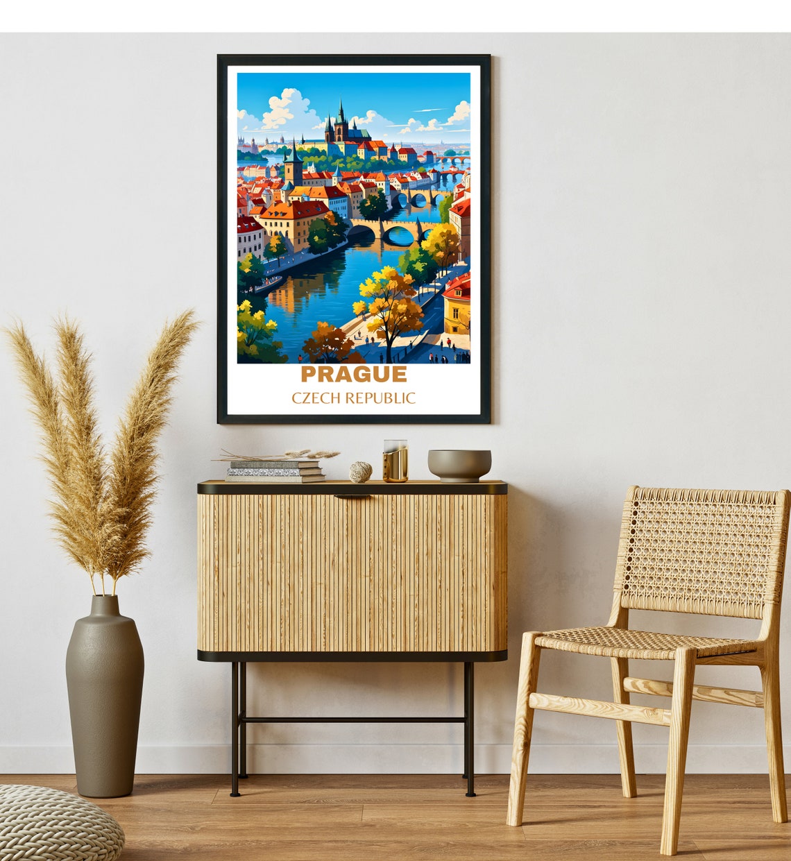 Prague Poster Travel Print Czech Republic Wall Art Prague Travel Poster Print Prague Wall Art Czech Republic Travel Poster Travel Gift - Image 2