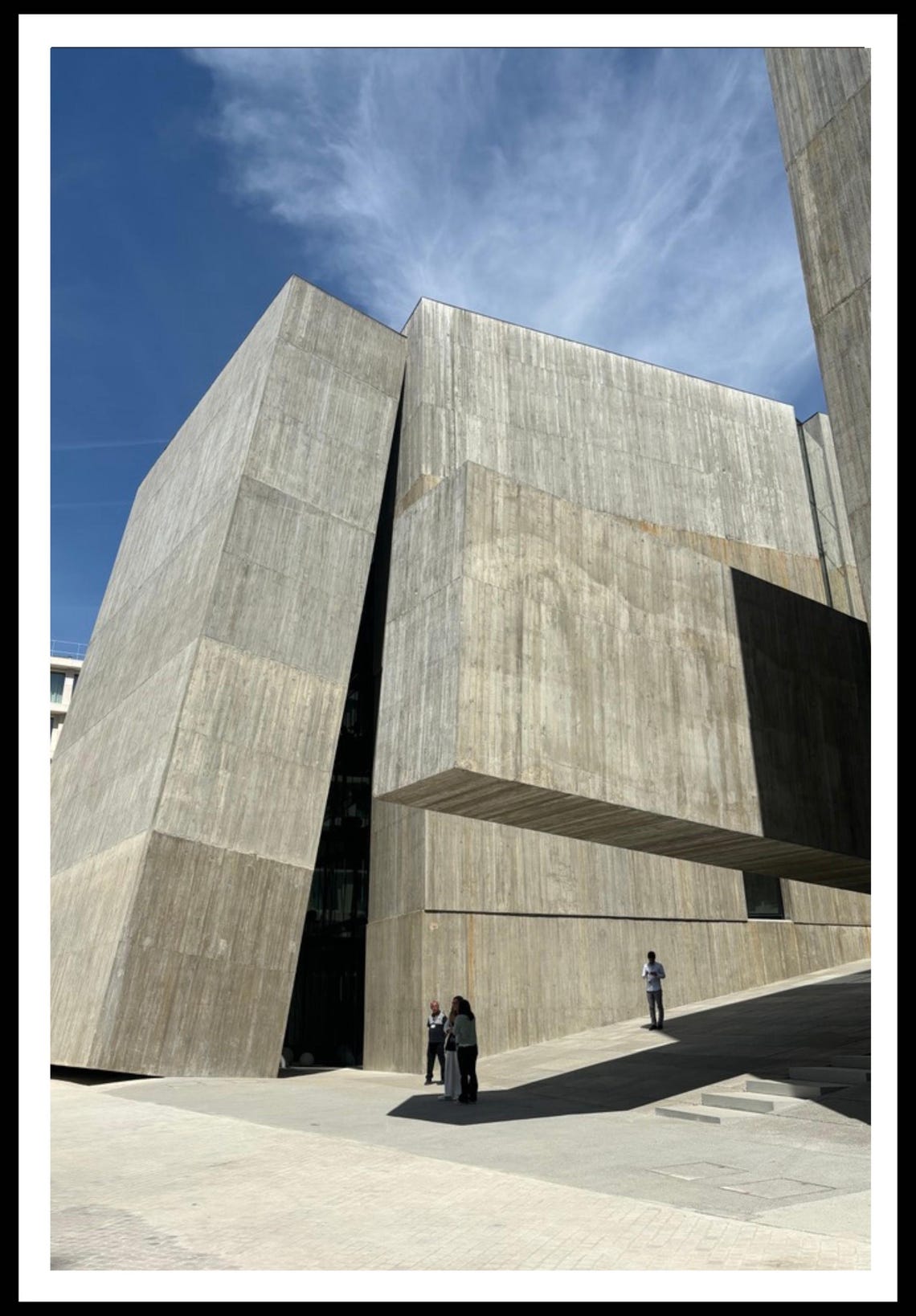 Brutalist Concrete Architecture Blue Sky Modern Building Photo Poster - Image 2